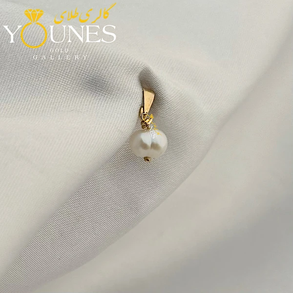 آویز طلا مروارید اصل باروک